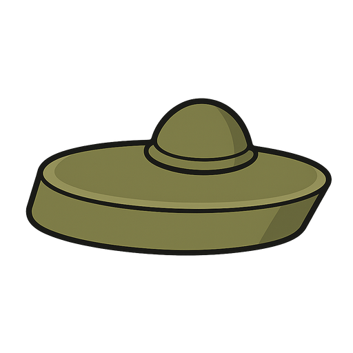 landmine. No background. Transparent background. Blank background. No shadows. 2d. In-Game asset. flat