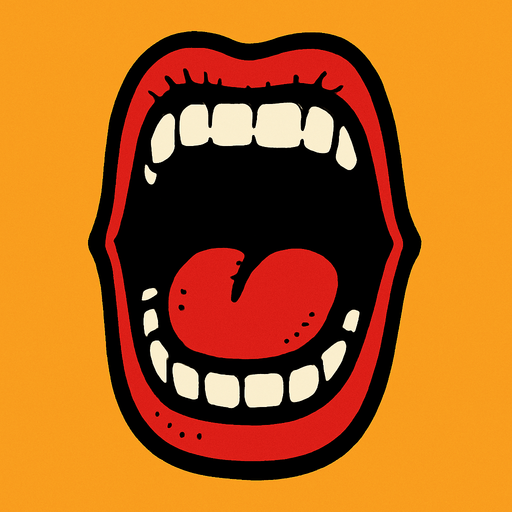 Screaming mouth.
In-Game asset.  2d.  High contrast.  No shadows