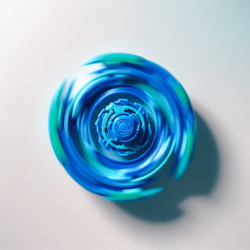 Blue beyblade, TOP VIEW