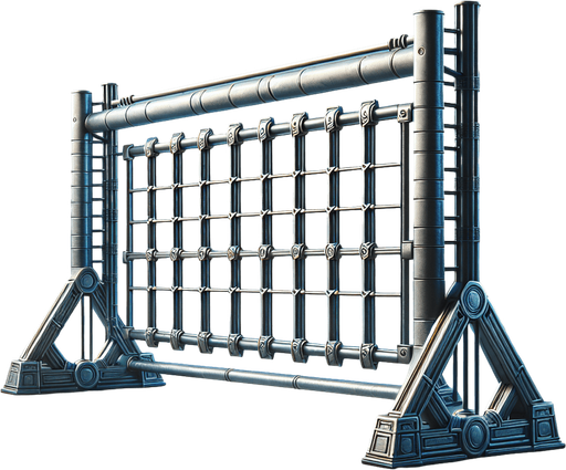 Football cross bar.
Single Game Texture. In-Game asset. 2d. Blank background. High contrast. No shadows.