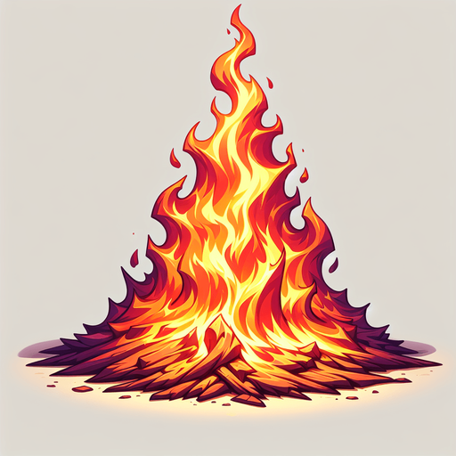 🔥 fire.
Single Game Texture.  In-Game asset.  2d.  Blank background.  High contrast.  No shadows