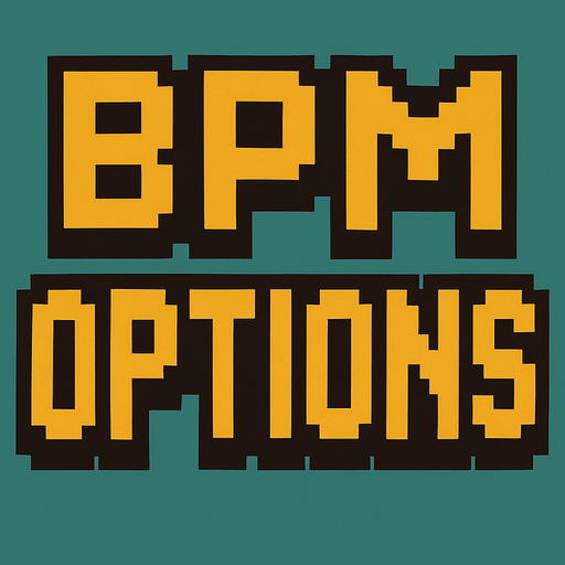 Change writing to the ''BPM OPTIONS'' pixel art