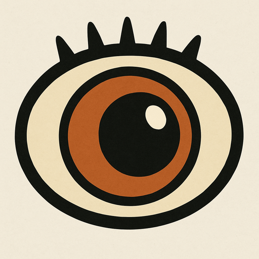 Labubu eye.
In-Game asset.  2d.  High contrast.  No shadows oval