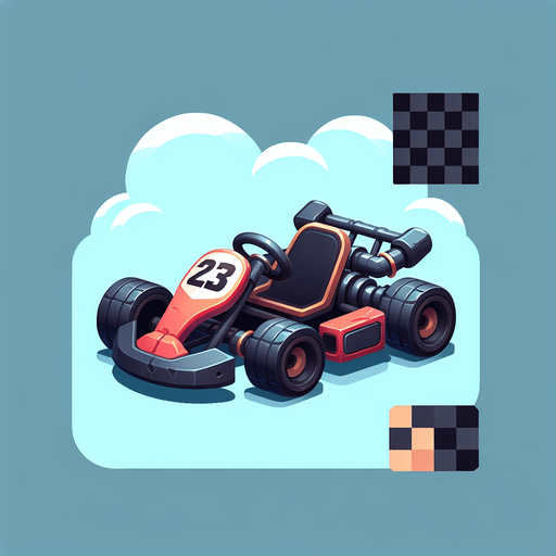 2d kart.
Single Game Texture. In-Game asset. 2d. Blank background. High contrast. No shadows.