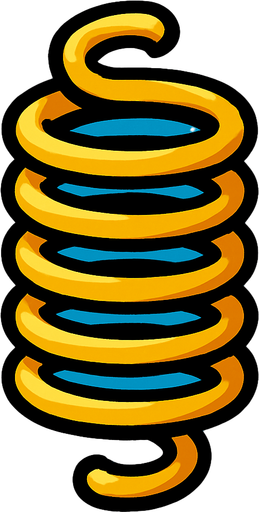 A spring..
In-Game asset.  2d.  High contrast.  No shadows