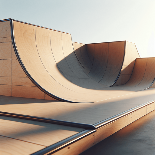 Skateboard ramp side view