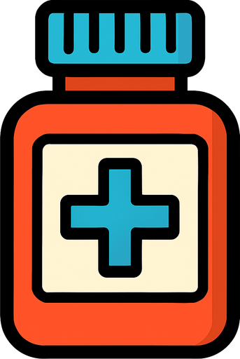 Medicina.
In-Game asset.  2d.  High contrast.  No shadows