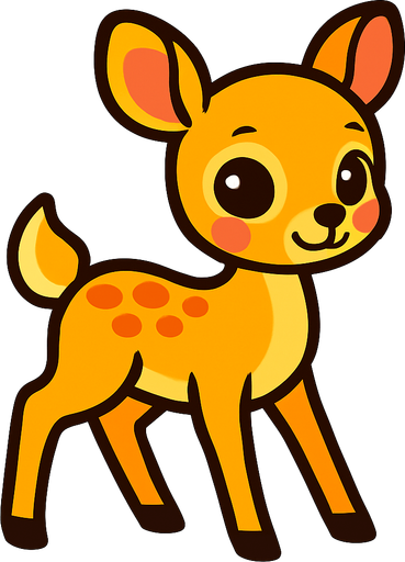 tatlı bir ceylan.
In-Game asset.  2d.  High contrast.  No shadows