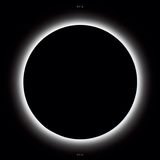 black circle with ultra-thin white border.
black background