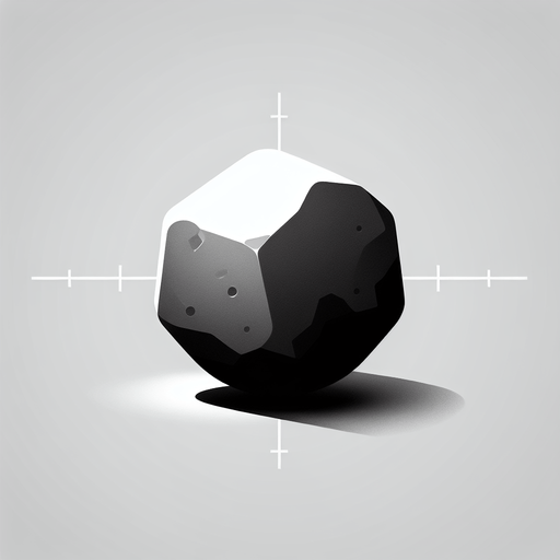 Little rock. Single Game Texture. In-Game asset. 2d. Blank background. High contrast. No shadows.