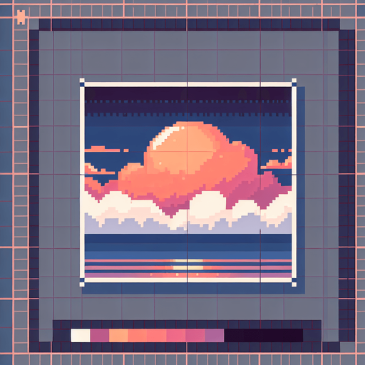 pixelart. a pale sunset cloud..
Single Game Texture. In-Game asset. 2d. Blank background. High contrast. No shadows.