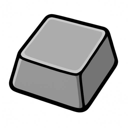 Tecla gris.
In-Game asset.  2d.  High contrast.  No shadows