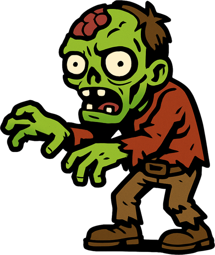 zombie.
In-Game asset.  2d.  High contrast.  No shadows