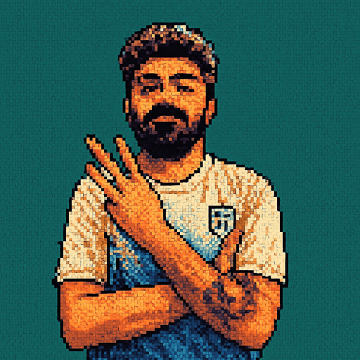 retro pixel style