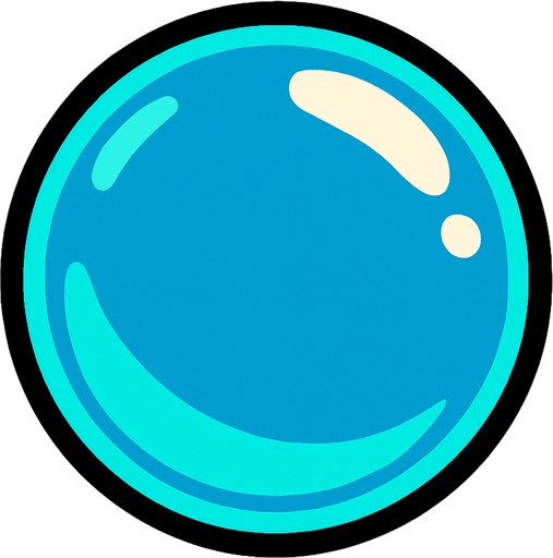 burbuja.
In-Game asset.  2d.  High contrast.  No shadows