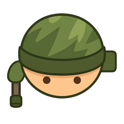 üstten görünümlü yuvarlak asker. No background. Transparent background. Blank background. No shadows. 2d. In-Game asset. flat