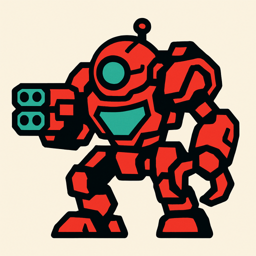 technological enemy.
In-Game asset.  2d.  High contrast.  No shadows