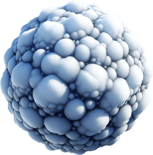 A snowball. Single Game Texture. In-Game asset. 2d. Blank background. High contrast. No shadows.