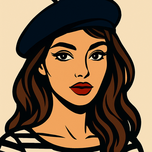 Sexy beautiful French Woman face
In-Game asset.  2d.  High contrast.  No shadows