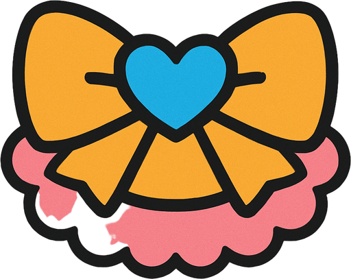 cute design accessory top view..
In-Game asset.  2d.  High contrast.  No shadows