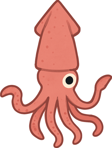 kalamar görseli. No background. Transparent background. Blank background. No shadows. 2d. In-Game asset. flat