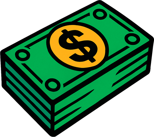 do it a try money.
In-Game asset.  2d.  High contrast.  No shadows