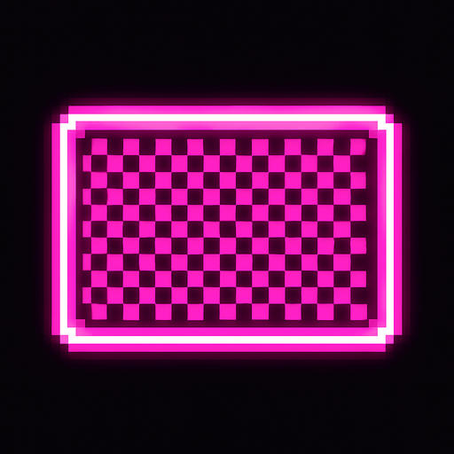 Pink Neon Pixel Barrier.
In-Game asset.  2d.  High contrast.  No shadows. Pixel