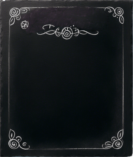 Text "POTION" handwritten in chalk
