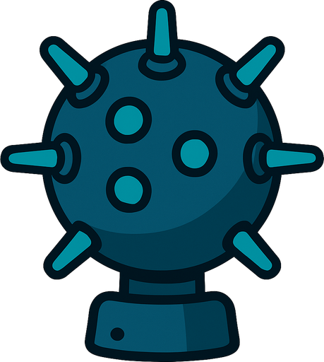 sea mine.
In-Game asset.  2d.  High contrast.  No shadows