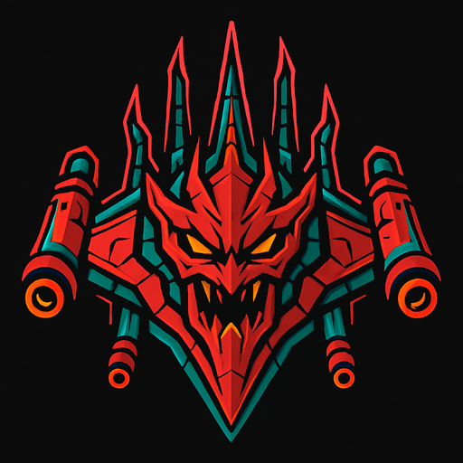 düşman uzay gemisi.
In-Game asset.  2d.  High contrast.  No shadows