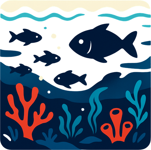 ocean under.
In-Game asset.  2d.  High contrast.  No shadows