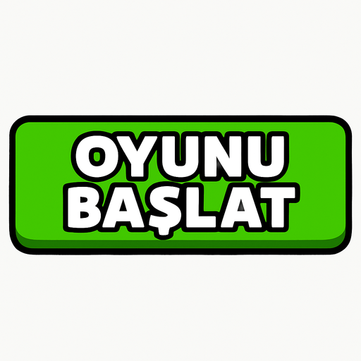 600x120 size  box, Oyunu başlat text yazısı.
In-Game asset.  2d.  High contrast.  No shadows