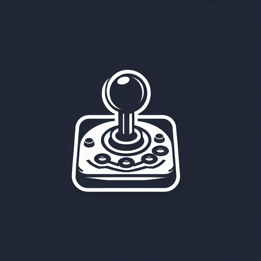 A joystick from a controller.
Single Game Texture. In-Game asset. 2d. Blank background. High contrast. No shadows.