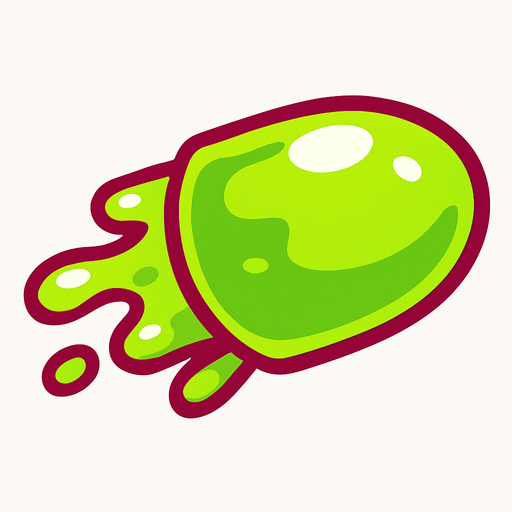 slime bullet different.
In-Game asset.  2d.  High contrast.  No shadows