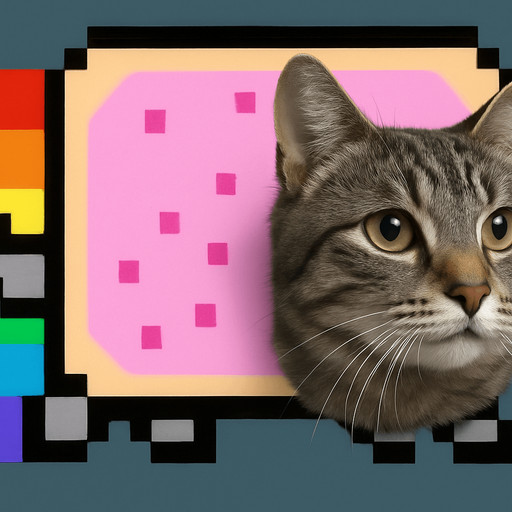 Photo-realistic cat head