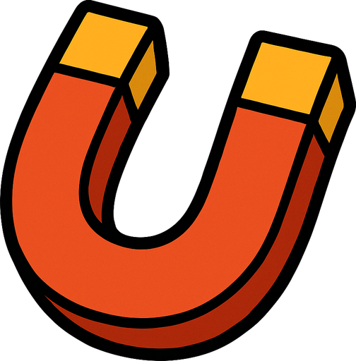 magnet.
In-Game asset.  2d.  High contrast.  No shadows