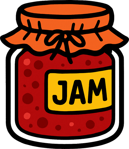 Jar of jam.
In-Game asset.  2d.  High contrast.  No shadows