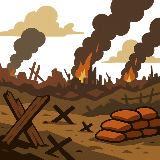 Background war.
In-Game asset.  2d.  No shadows