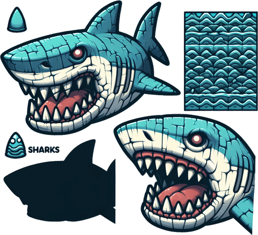 korkuç köpekbalığ 2d

Single Game Texture.  In-Game asset.  2d.  Blank background.  High contrast.  No shadows