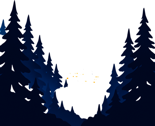 malam bulan purnama diatas hutan dataran tinggi. di kejauhan nampak kota di malam hari.
In-Game asset.  2d.  High contrast.  No shadows