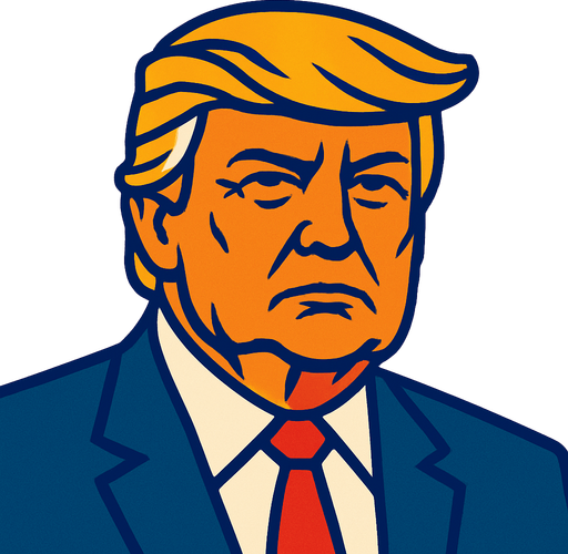 Donald Trump.
In-Game asset.  2d.  High contrast.  No shadows