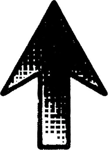 Simple black arrow pointing up. Mouse cursor like.