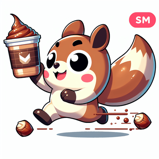 A cute lemming running while holding a nutella cup.
Single Game Texture. In-Game asset. 2d. Blank background. High contrast. No shadows. Cartoon style.