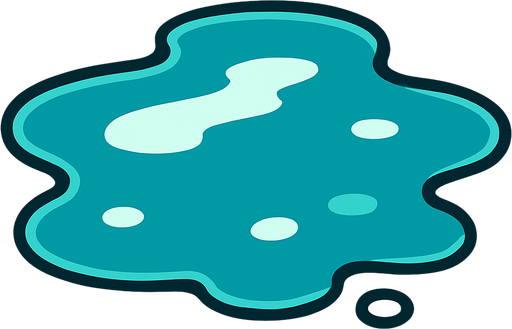 Water puddle.
In-Game asset.  2d.  High contrast.  No shadows