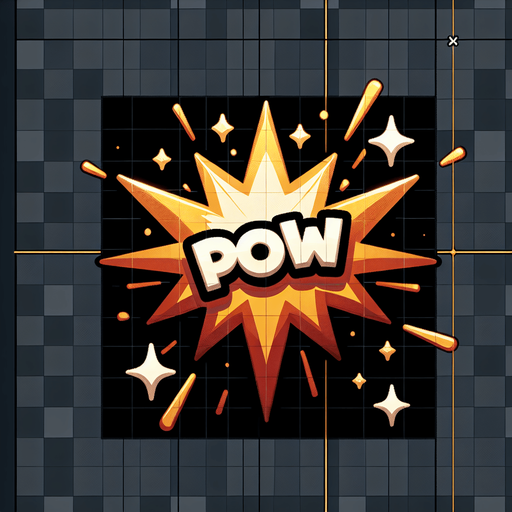 pow effect.
Single Game Texture. In-Game asset. 2d. Blank background. High contrast. No shadows.