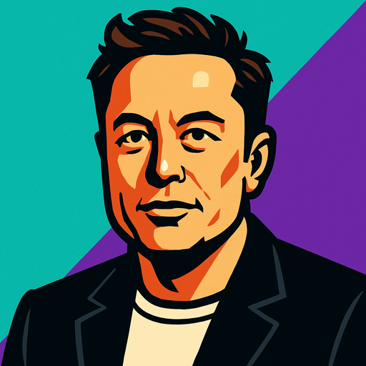 Elon Musk.
In-Game asset.  2d.  High contrast.  No shadows