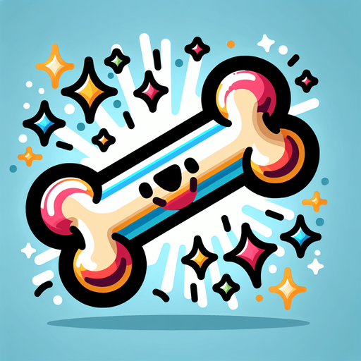 bone. clipart. cartoon. Blank background. High contrast. No shadows..