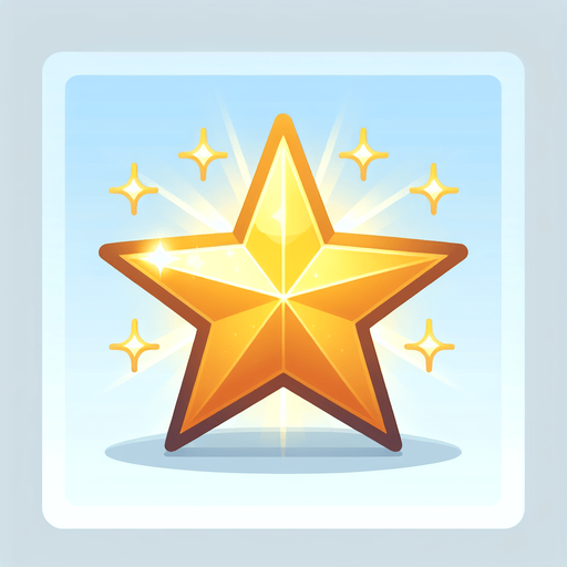 A shining star.
Single Game Texture.  In-Game asset.  2d.  Blank background.  High contrast.  No shadows
