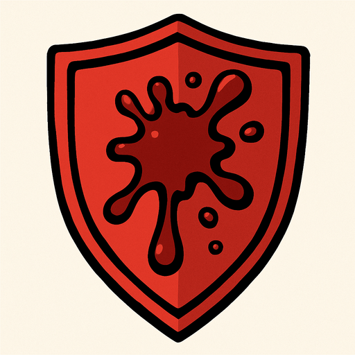 blood shield.
In-Game asset.  2d.  High contrast.  No shadows
