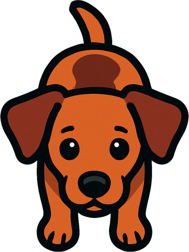 Üstten bakış köpek.
In-Game asset.  2d.  High contrast.  No shadows